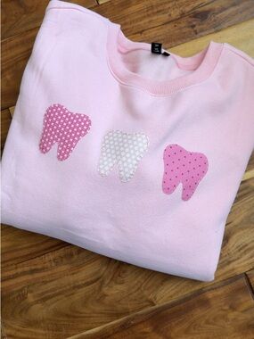 Tooth Applique Sweatshirt